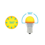 1156 Amber LED Bulb Single High Power 360° Glow for 2000–2010 Vehicles