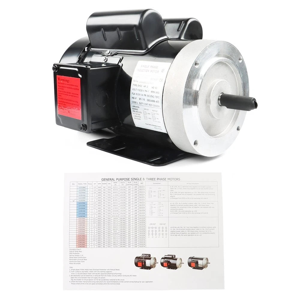Electric Motor for General Purpose Applications (115/230V, 2HP)