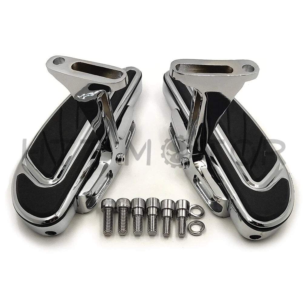 Chrome Airflow Footboard Mounting Bracket for Harley Touring (1993–2019)