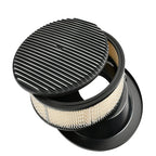 14" Oval Finned Aluminum Air Cleaner Set for Chevy Ford Mopar