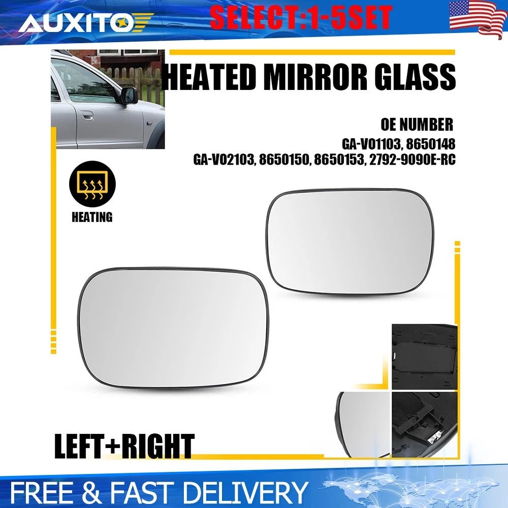 Set of 2 Heated Mirror Glass for Volvo XC70 XC90 (2003–2006)