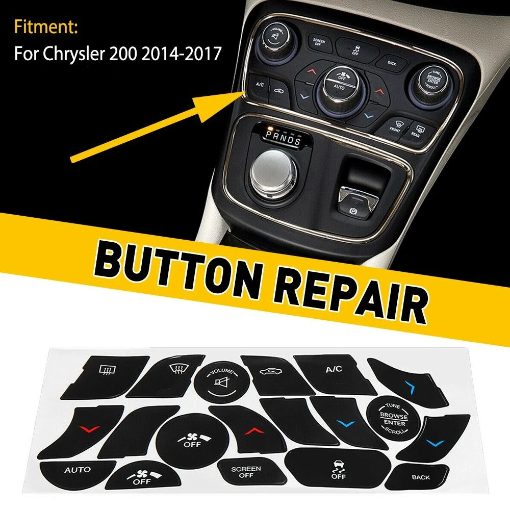 A/C Climate Control Button Dash Repair Decals for Chrysler