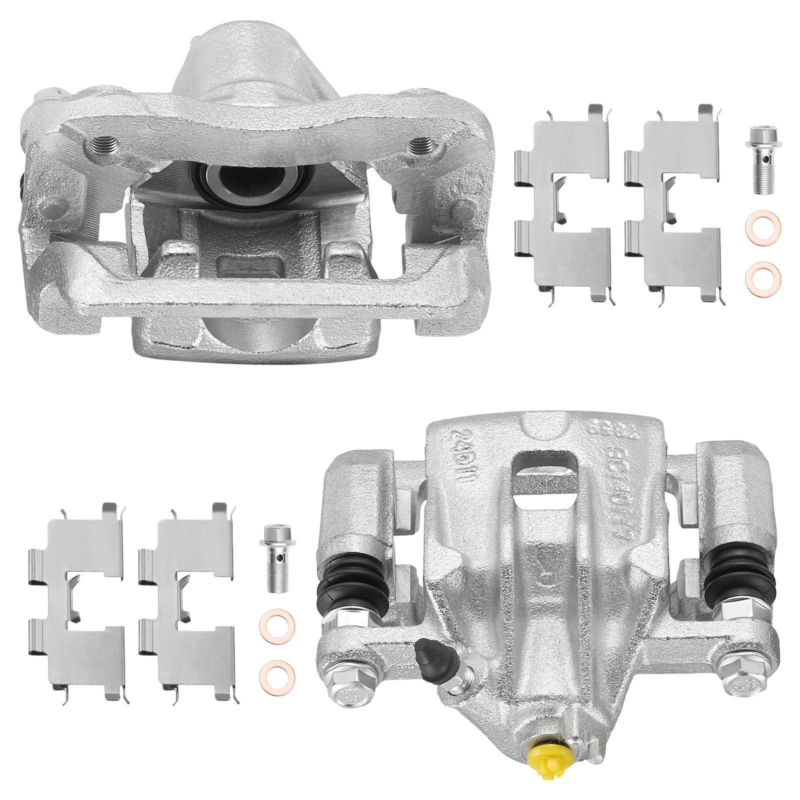 Pair Rear Brake Calipers with Bracket for Hyundai Elantra (2007–2010)