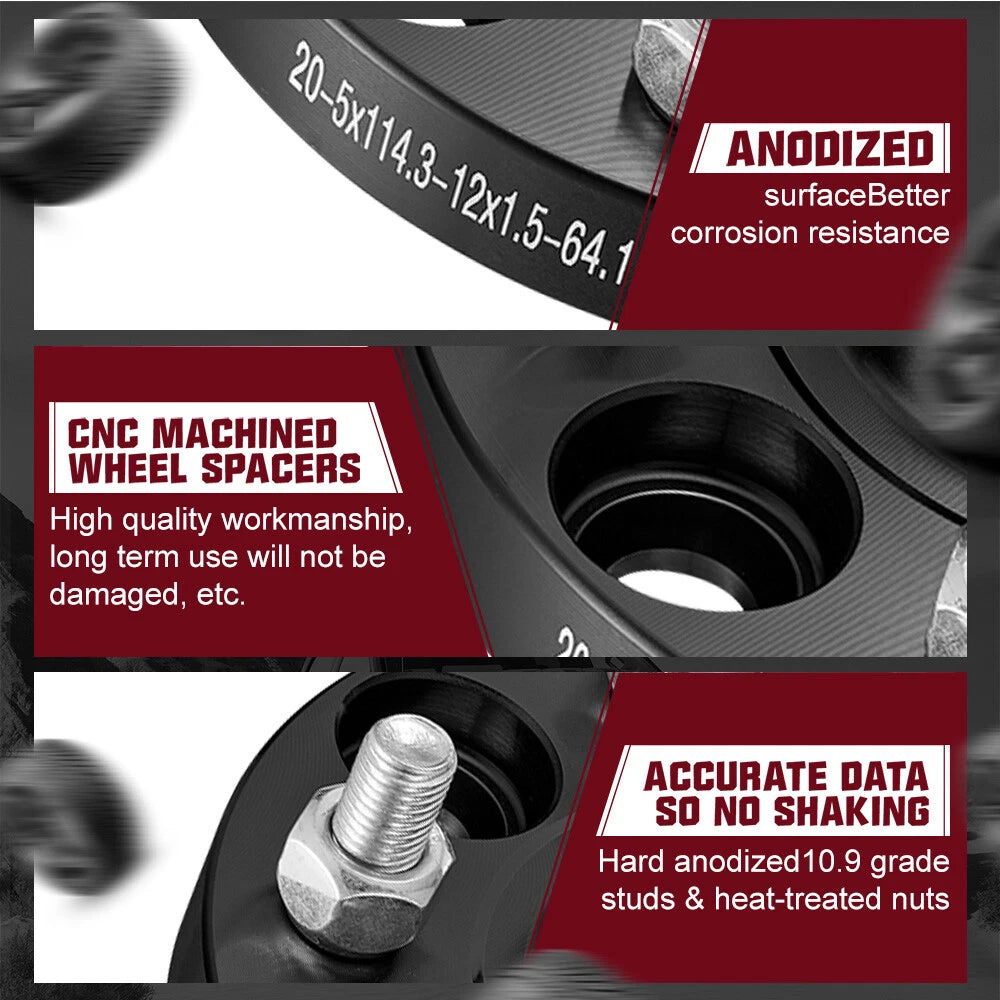 2X 20mm Hubcentric Wheel Spacers for Honda CR-Z (2011-2016)