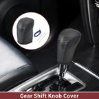 1Pc Gear Shift Knob Cover for Subaru Forester (2006–2012) Black Blue Faux Leather