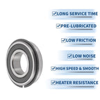 6206NR2RS Deep Groove Ball Bearing for Scooter Skateboard (30x62x16mm)