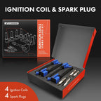 Set of 4 Ignition Coils & Iridium Spark Plugs for Jeep Renegade Dodge Dart (2015–2020)
