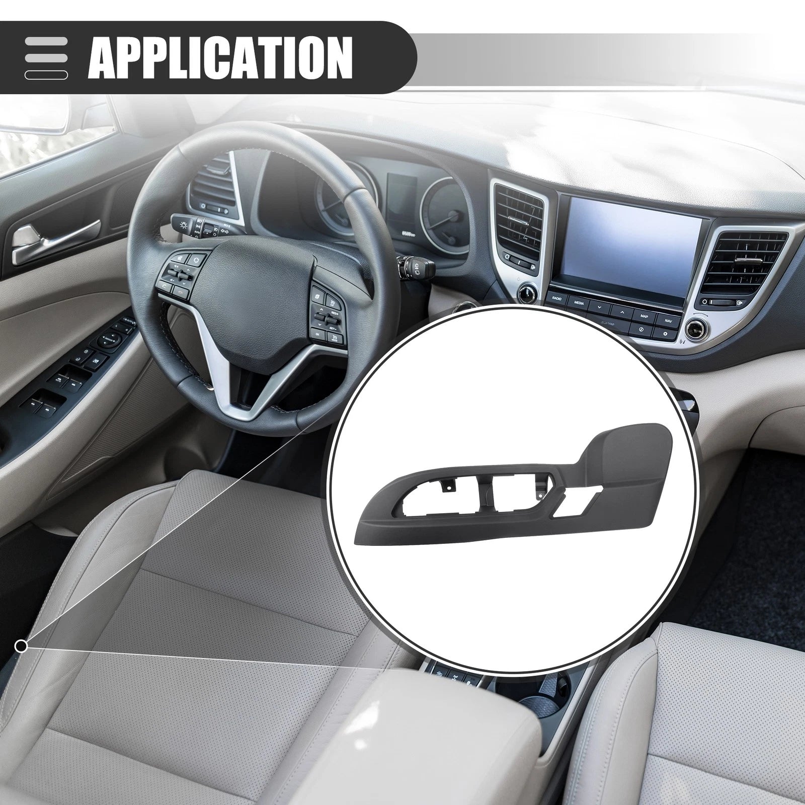 Left Seat Track Cover Switch Bezel for Buick Enclave (2009–2017) No.25941769
