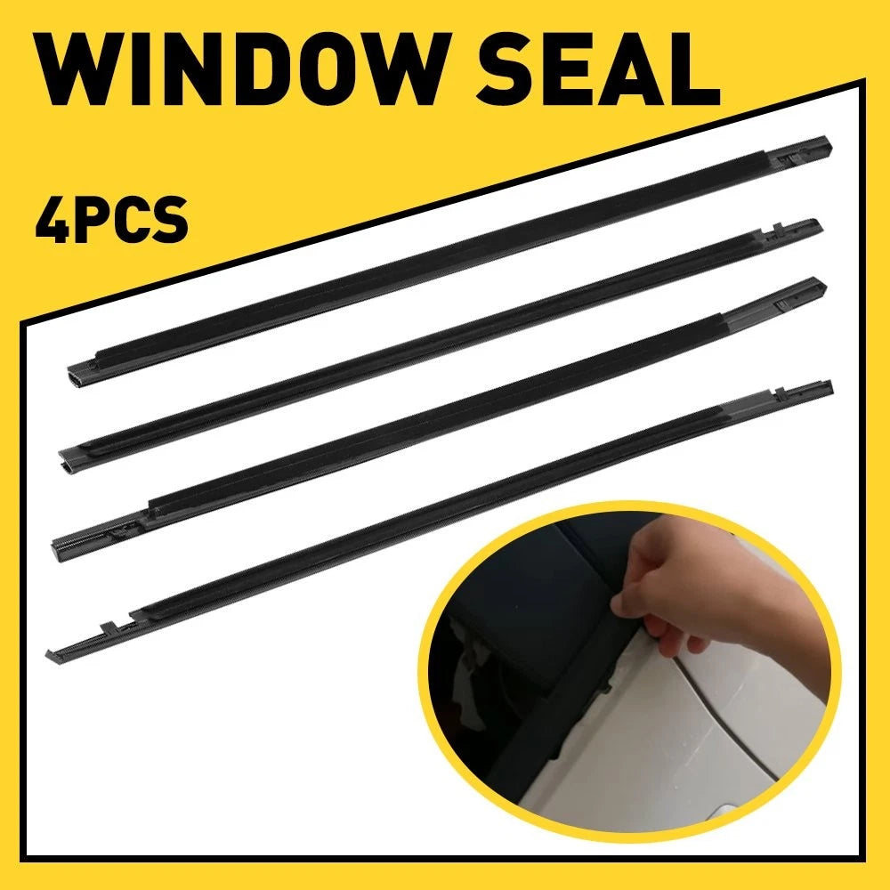 Set of 4 Door Weather Strip Window Belt Seal Molding for Honda Civic (2016–2021)