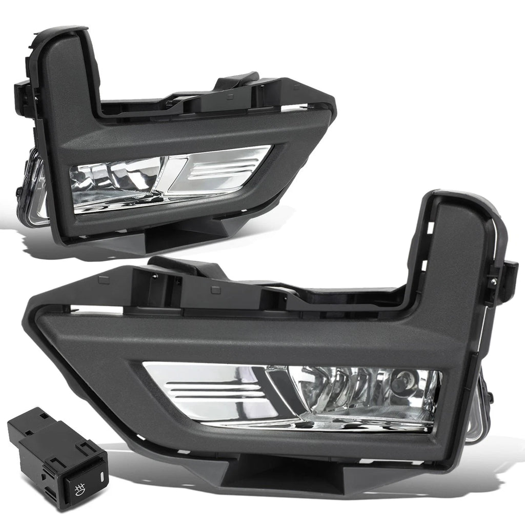 Pair of Chrome Housing Front Fog Lights for Nissan Rogue (2017–2018)