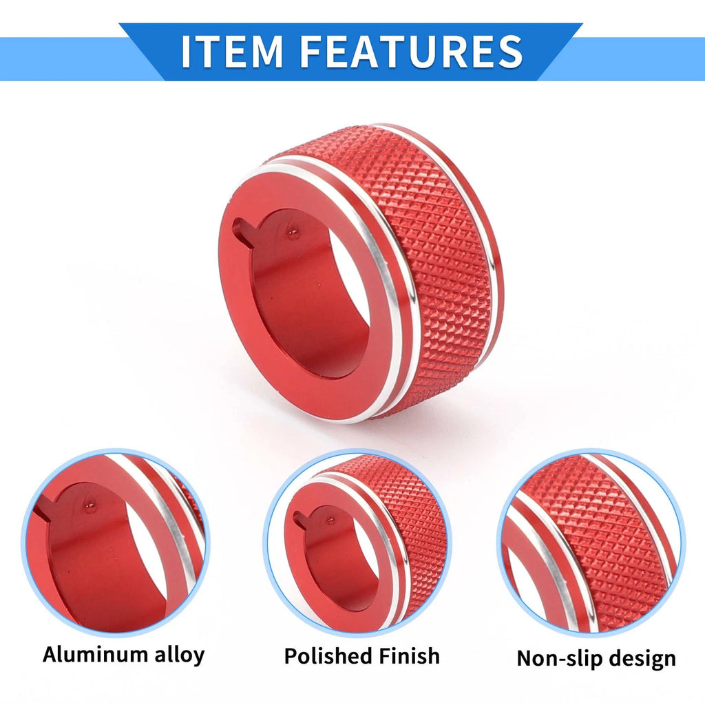Rear View Mirror Adjust Switch Knob Cover for Subaru Forester (2019–2024) Red