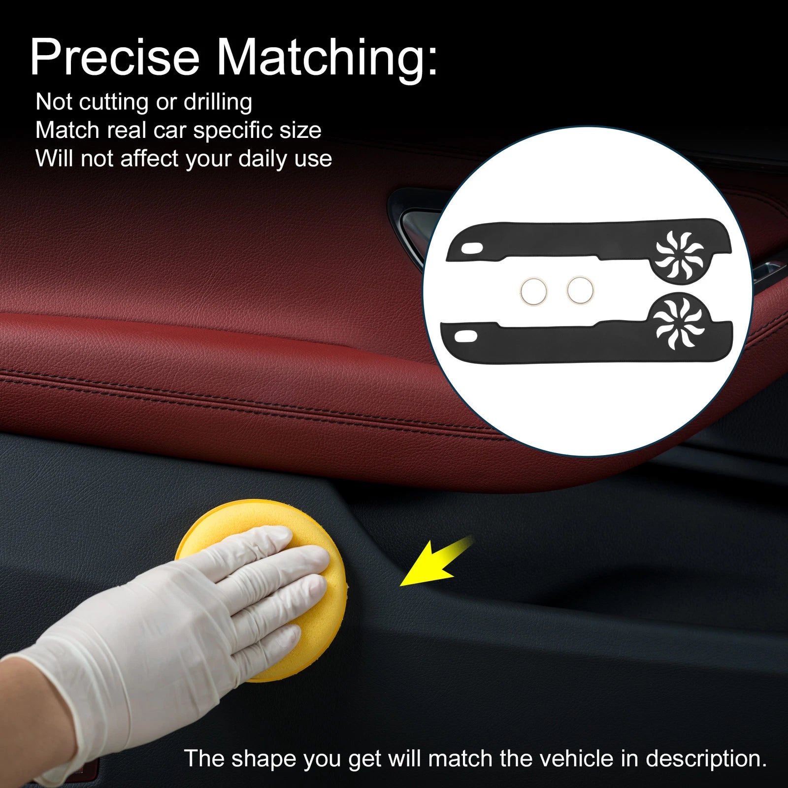 Set of 1 Car Door Anti Kick Pad Sticker Protector for Volkswagen Beetle (2007–2010)