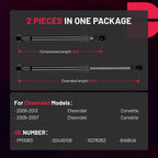 2X Front Hood Lift Supports Gas Struts for Chevrolet Corvette (2005–2013)