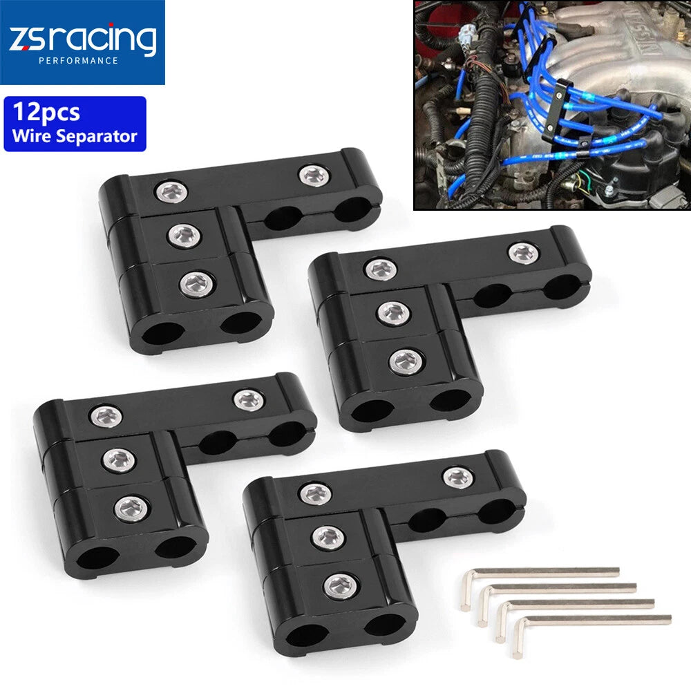 Set of 12 Spark Plug Wire Separators for Universal 8/9/10mm