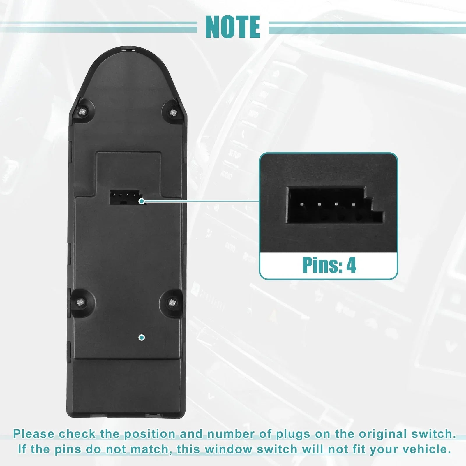 4pin Power Window Switch for BMW X3 E83 (2004 - 2010)