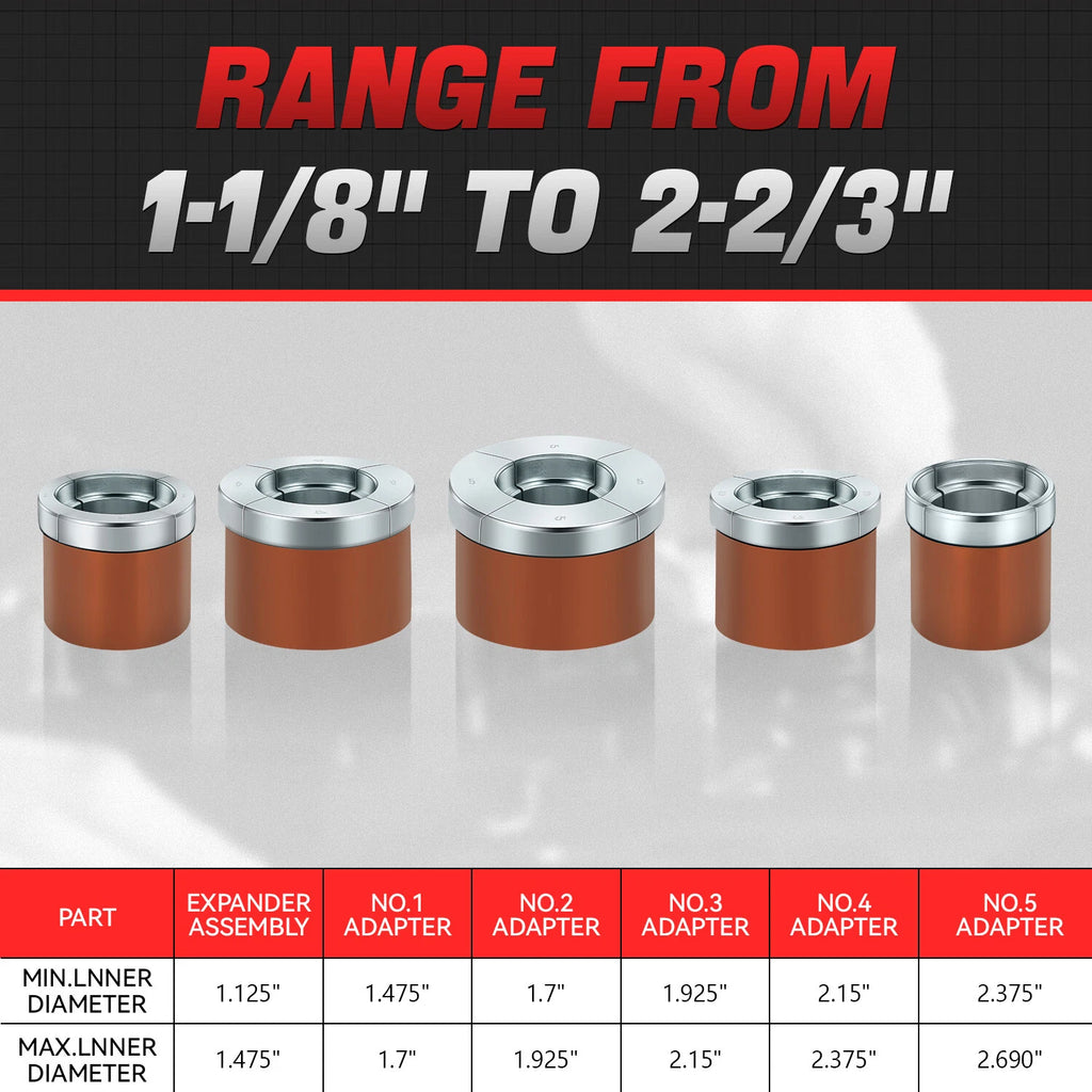 Camshaft Bearing Removal Tool Kit 16PC for Universal (1.125-2.69 in)