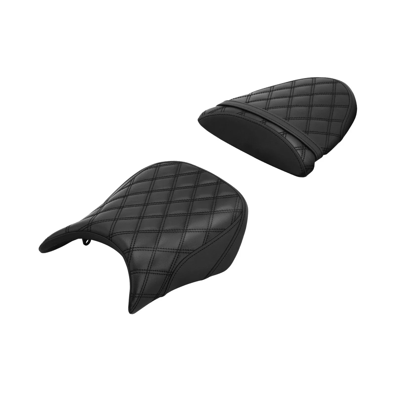 Black Rider Driver & Passenger Seats for Kawasaki Ninja ZX6R ZX6RR (2005-2006)