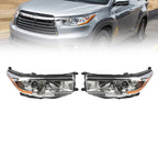 Set of 2 Projector Headlights for Toyota Highlander (2014–2016)