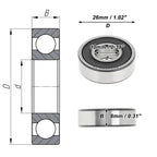 Deep Groove Ball Bearing P4 for Scooter Skateboard Wheel (10x26x8mm)