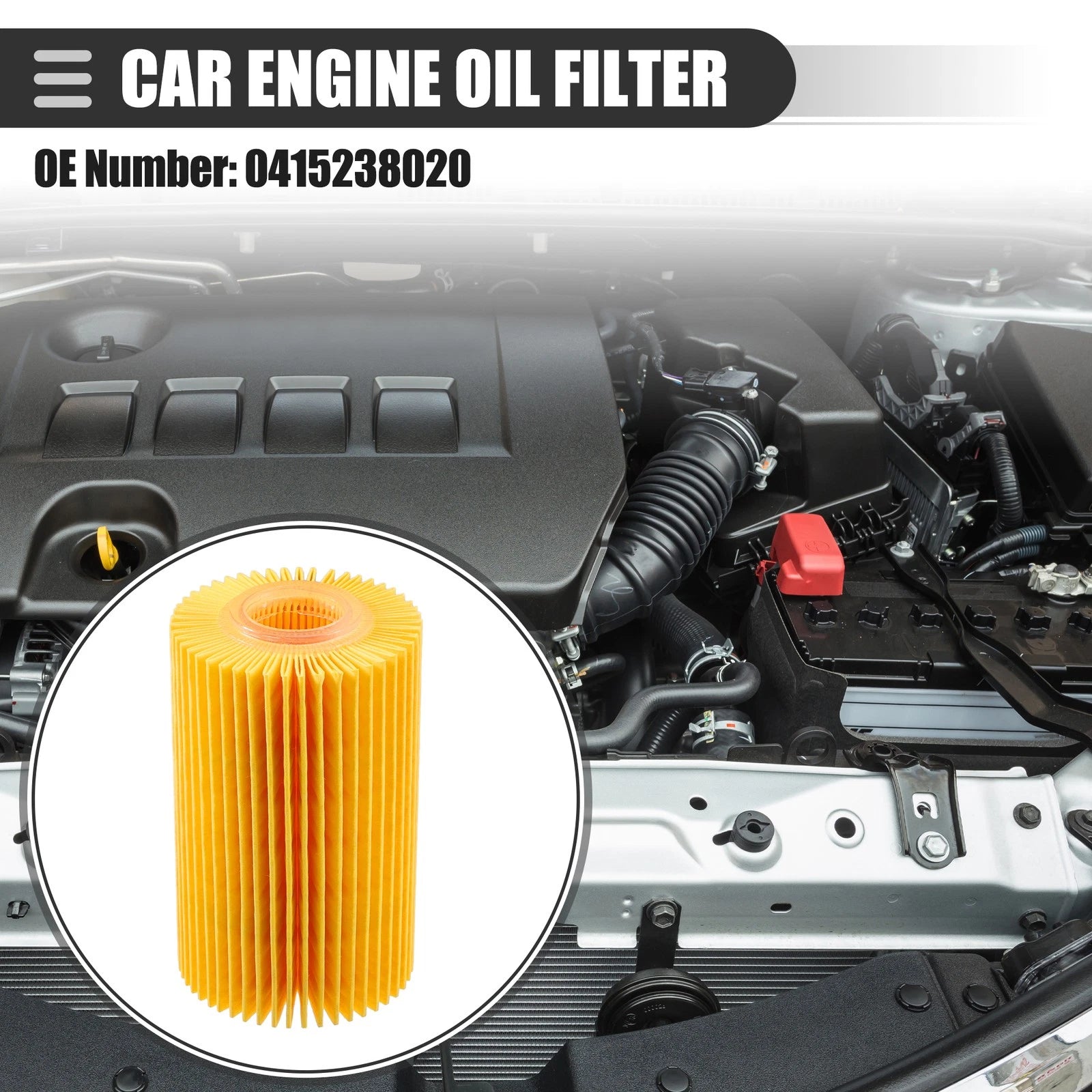 Set of 3 Engine Oil Filters for Toyota Land Cruiser (2008–2021) No. 0415238020