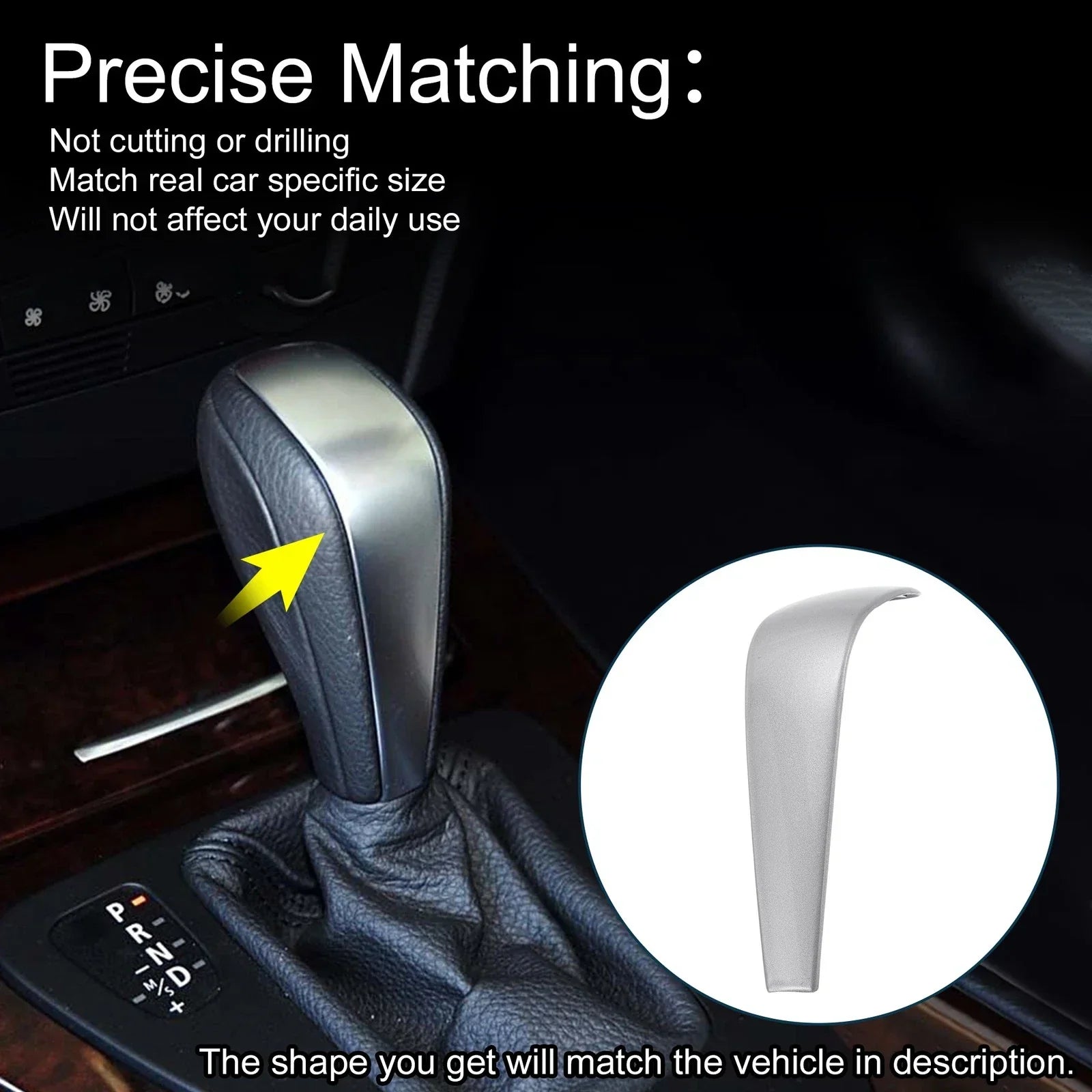 ABS Gear Shift Knob Cover Sticker for BMW 1 Series / 3 Series / Z4 / X1 (2005-2012)