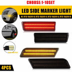 Set of 4 Smoked Amber Red LED Side Marker Lights for Ford Transit Connect (2010–2013)