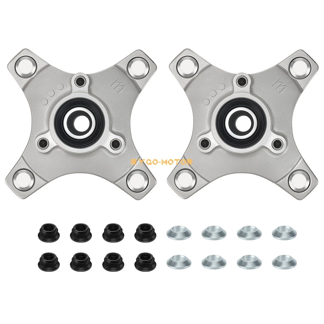 Front Wheel Hubs & Flange Lug Nuts for Honda Sportrax 250 400 (2001–2006)