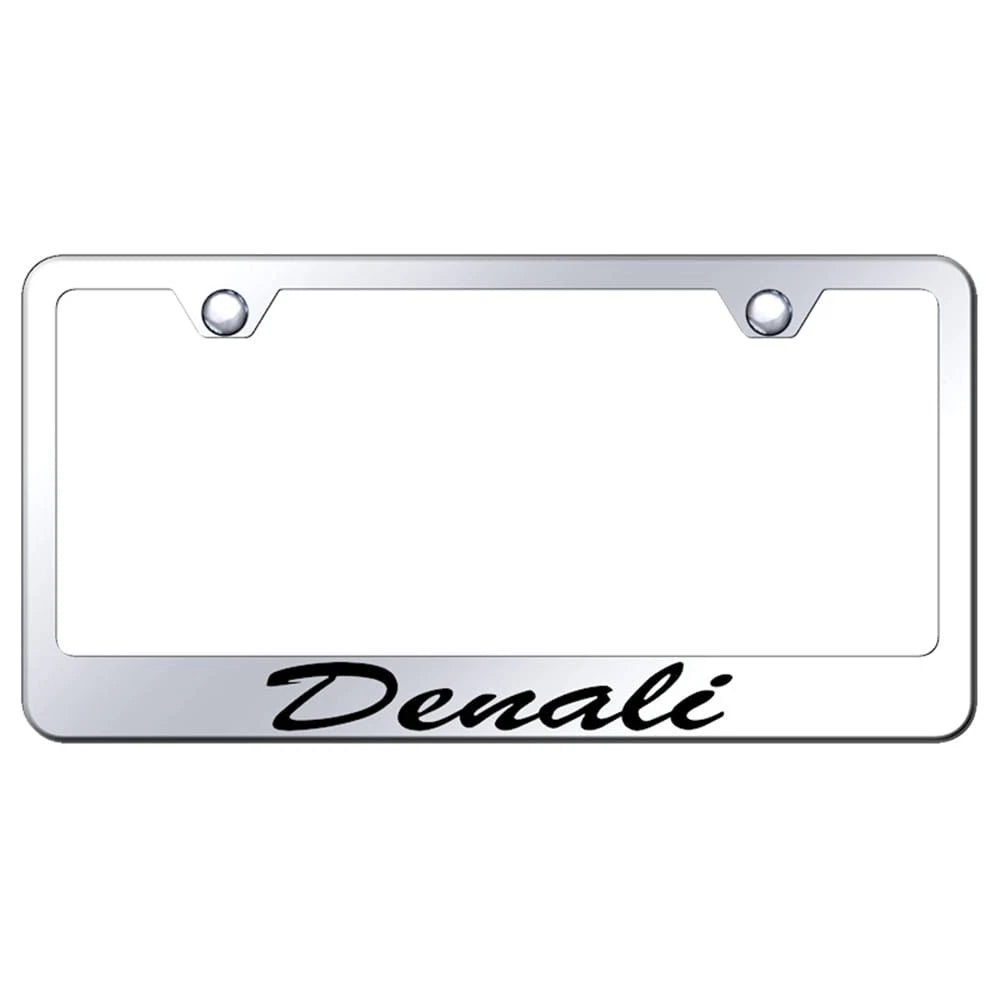 Script on Mirrored License Plate Frame - Officially Licensed for GMC Denali