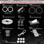 Crystal Air Vent Outlet Strips for Ignition Button Ring Decoration Kit (2015-2024)