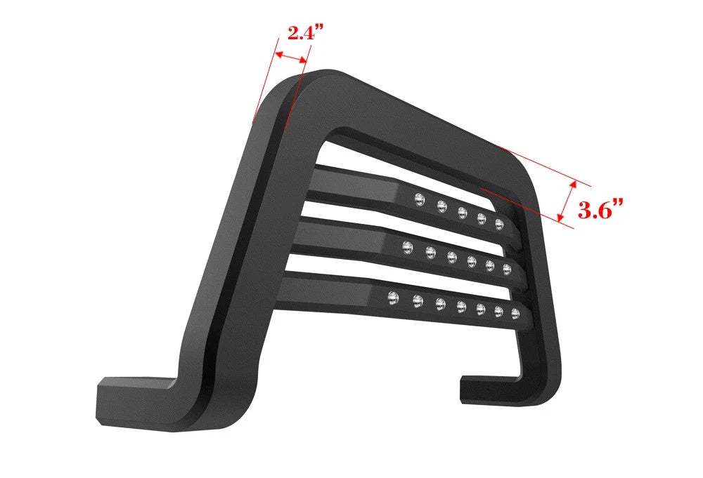 Black Push Bumper Bull Bar for Ford Super Duty (2017-2018)