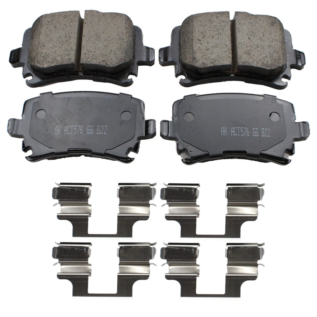 Akebono Euro Ceramic Rear Brake Pads for Audi A3 A4 Q3 Quattro, VW Jetta Passat GTI Rabbit (2006–2020)