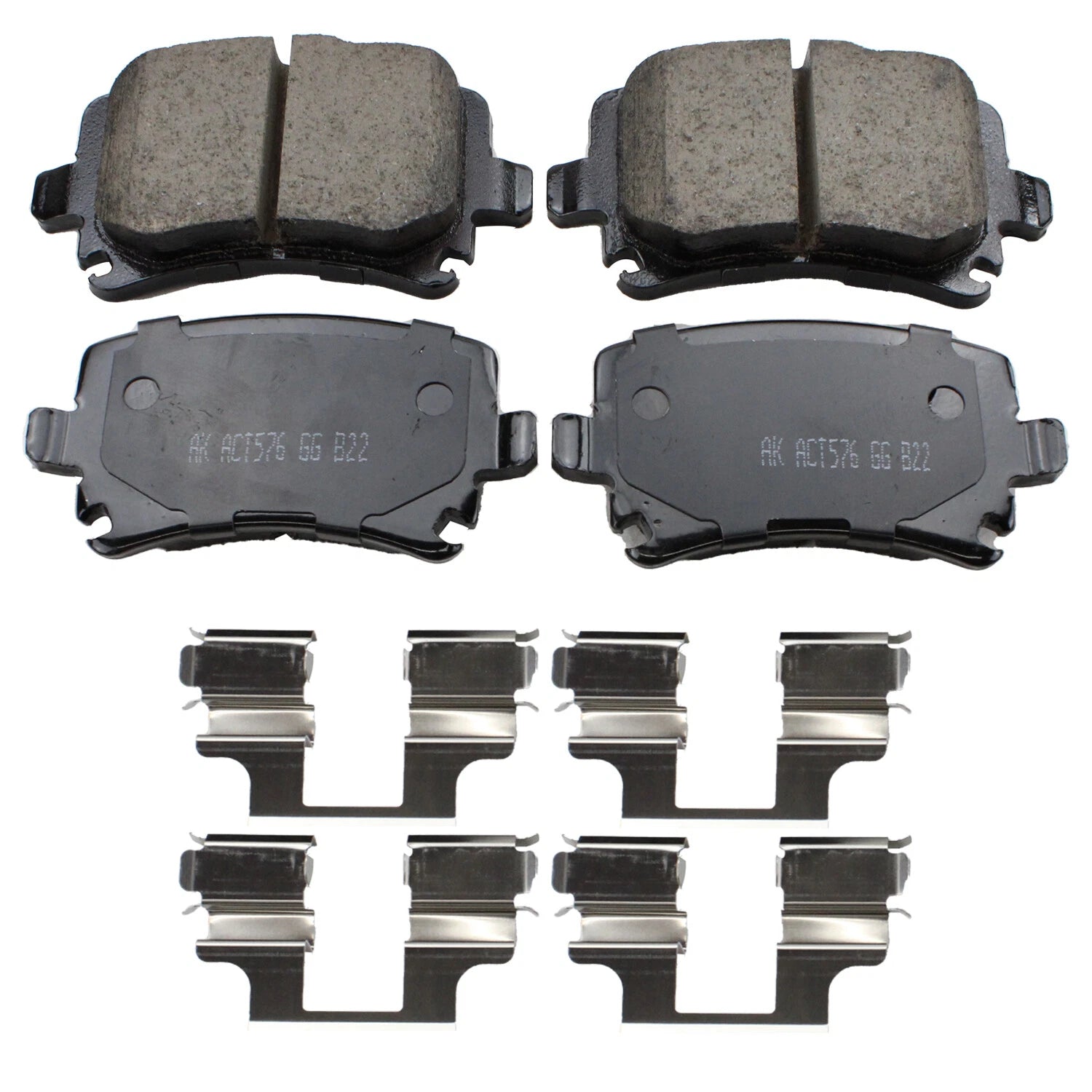 Akebono Euro Ceramic Rear Brake Pads for Audi A3 A4 Q3 Quattro, VW Jetta Passat GTI Rabbit (2006–2020)