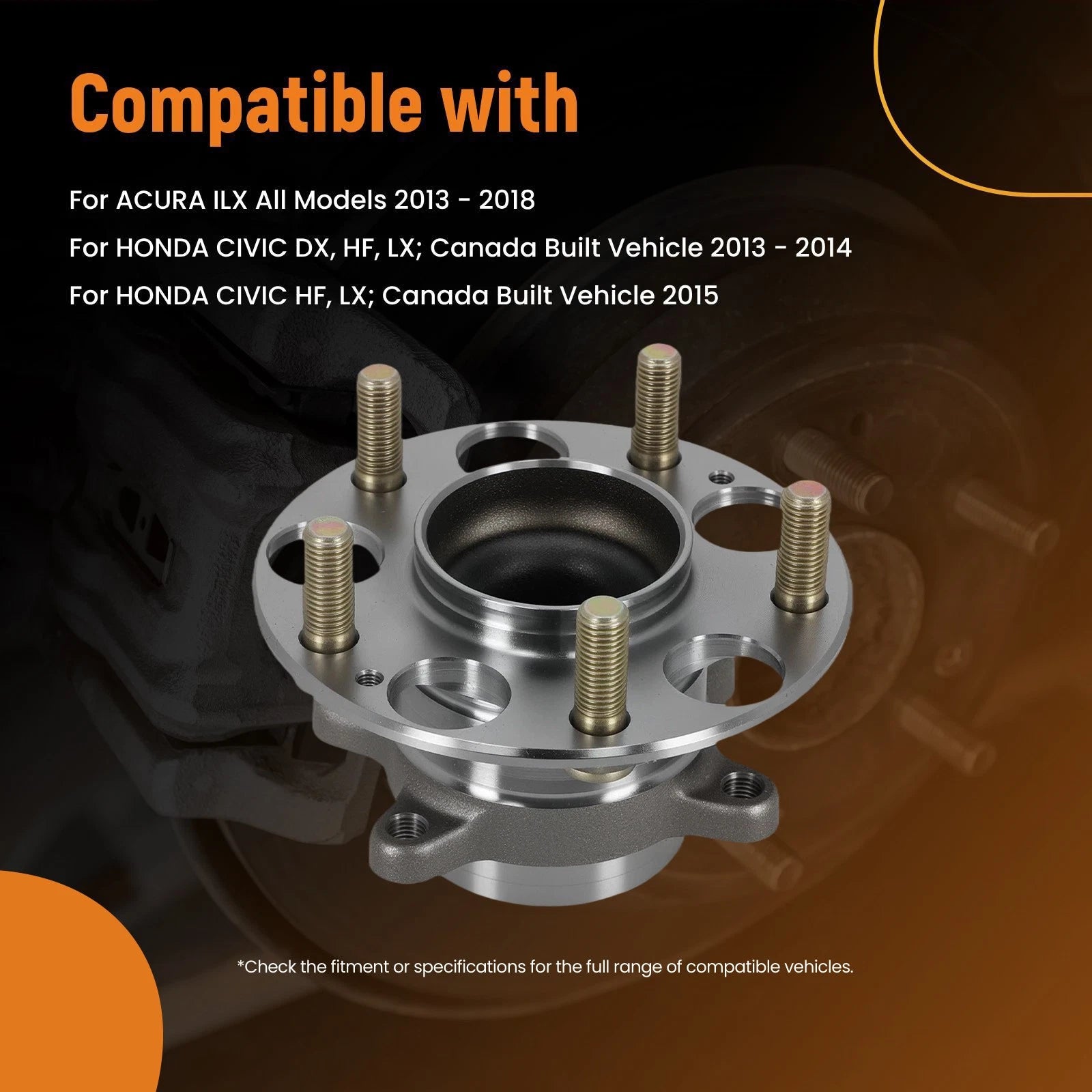 FWD Wheel Hub Assembly for Acura ILX Honda Civic (2013–2018) 42200TR3902