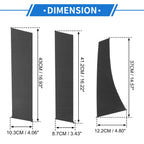 Set of 6 Door Pillar Window Trim for Mitsubishi (Carbon Fiber Pattern)