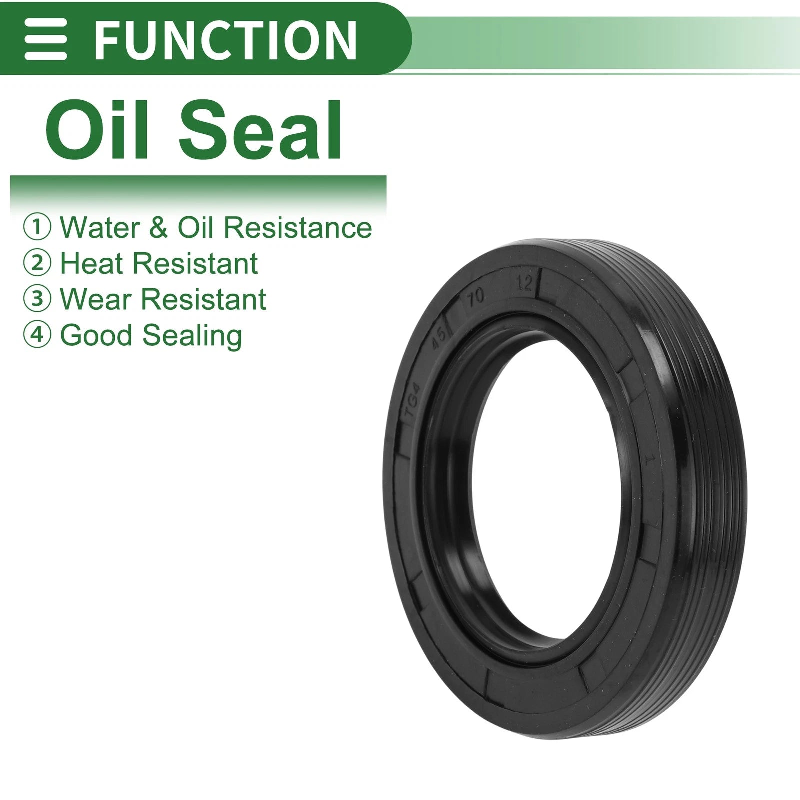 Oil Seal for Various Models (45x70x12mm, NBR Rubber, High Pressure)