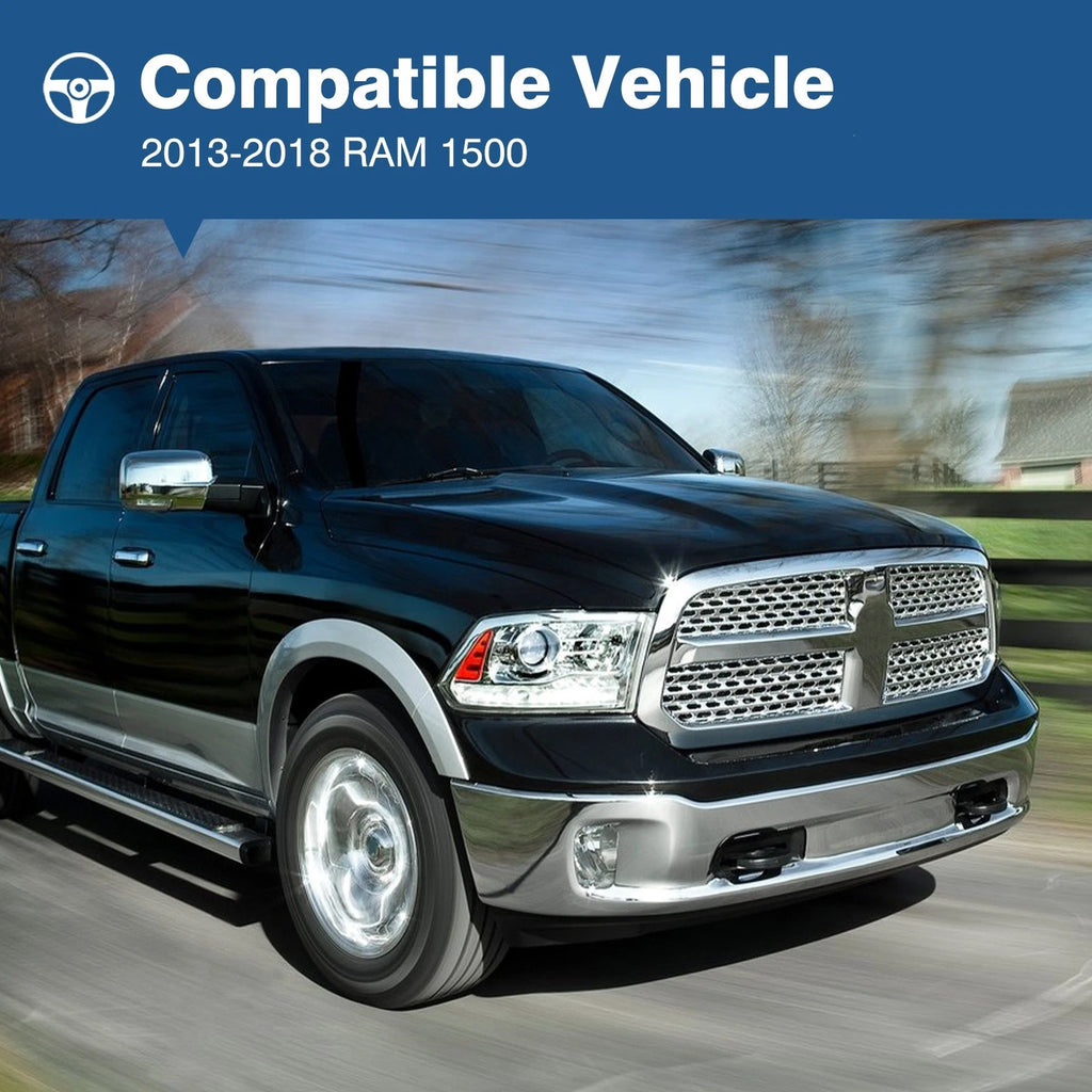 Chrome Steel Front Bumper for Dodge Ram 1500 (2013–2018)