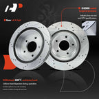 Set of 4 Drilled Brake Rotors for Chevy Corvette (2005–2013)