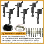 Set of 8 Ignition Coils & Platinum Spark Plugs for Ford F-150 5.4L (2004–2010) DG511