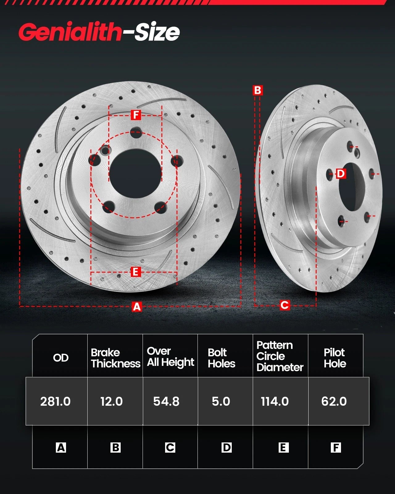 Set of 2 Front & Rear Brake Rotors & Pads for Toyota RAV4 (2006–2018)