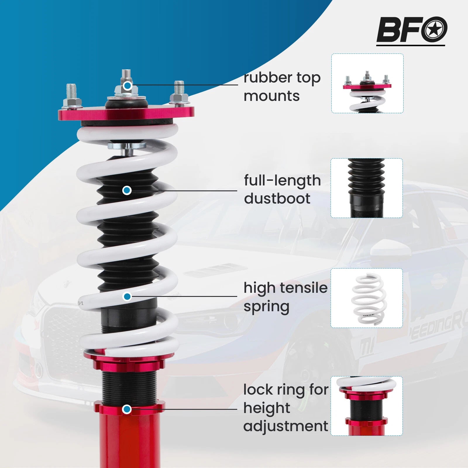 Coilover Suspension Kit for Lexus LS460 (2007-2016) RWD Adjustable Height