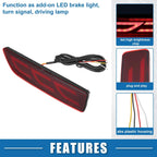 Rear Bumper Reflector LED Lights for Honda CR-V (2017-2023)