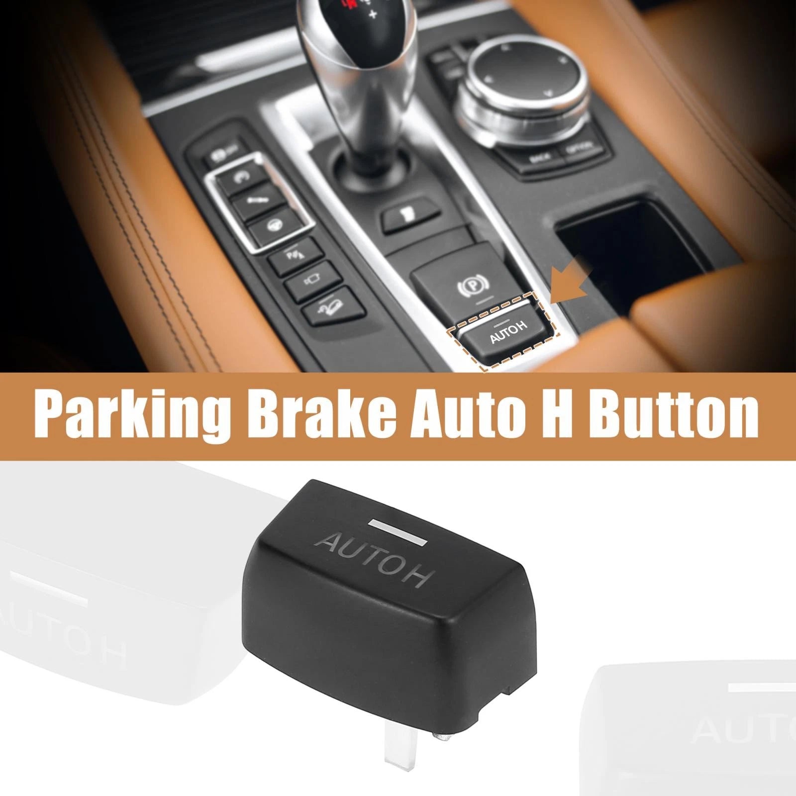 H Button Parking Switch Cover for BMW F01 F02 F07 F10 F12 F15 F16 (2008–2017)