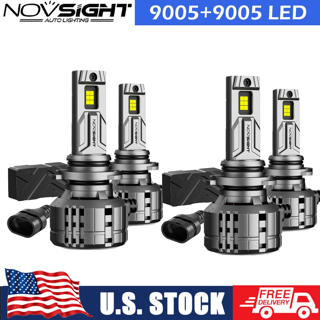 Set of 4 9005 LED Headlight Bulbs for Toyota RAV4 (2013–2015)