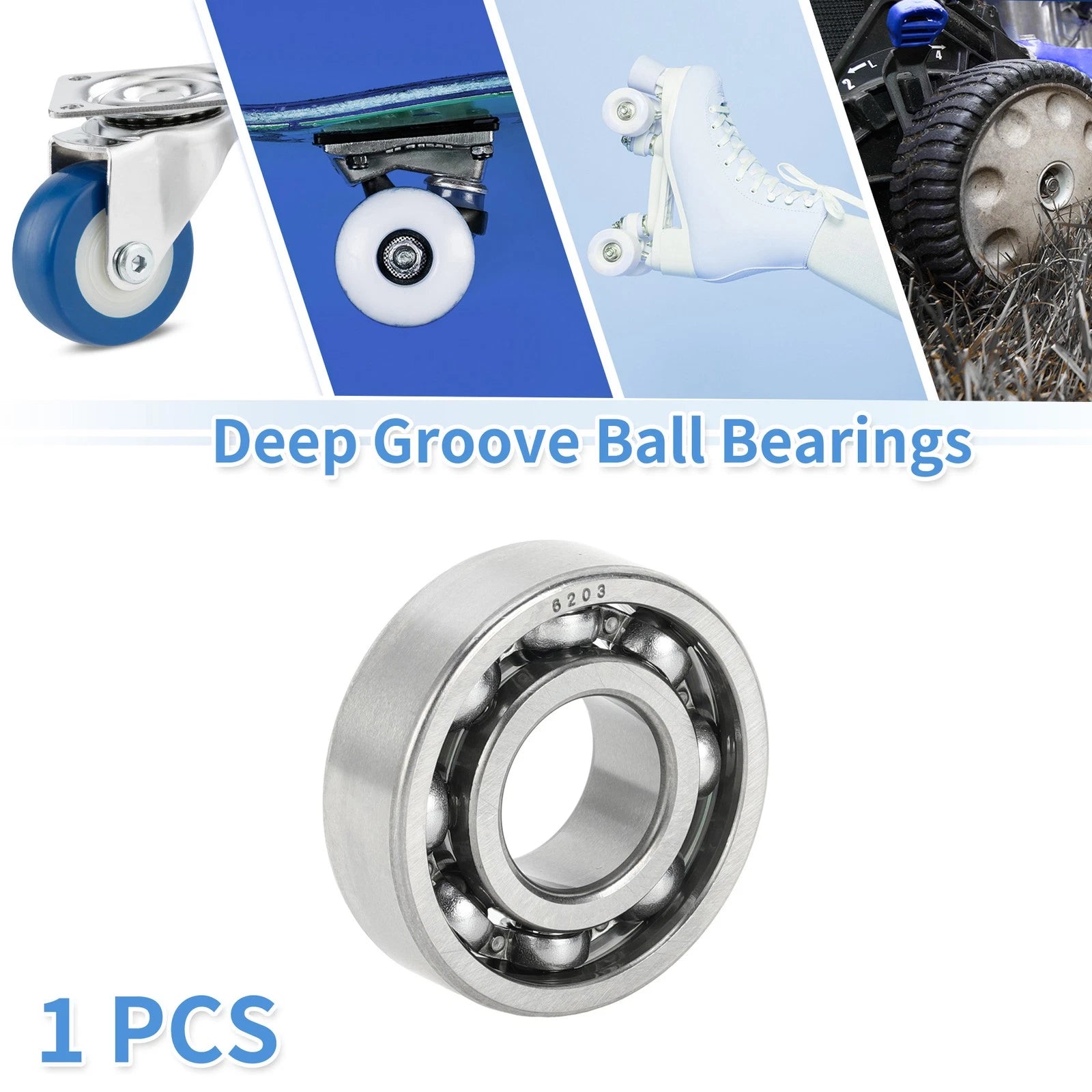 6203 Deep Groove Ball Bearing for Scooter Skateboard Wheel (17x40x12mm)