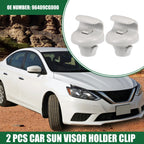 2pcs Sun Visor Holder Clip for Nissan Sentra (2015–2019) No. 96409CG000 Gray