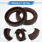 2X Oil Seal Rotary Shaft Seal FKM Rubber 45x68x12mm for Various Models
