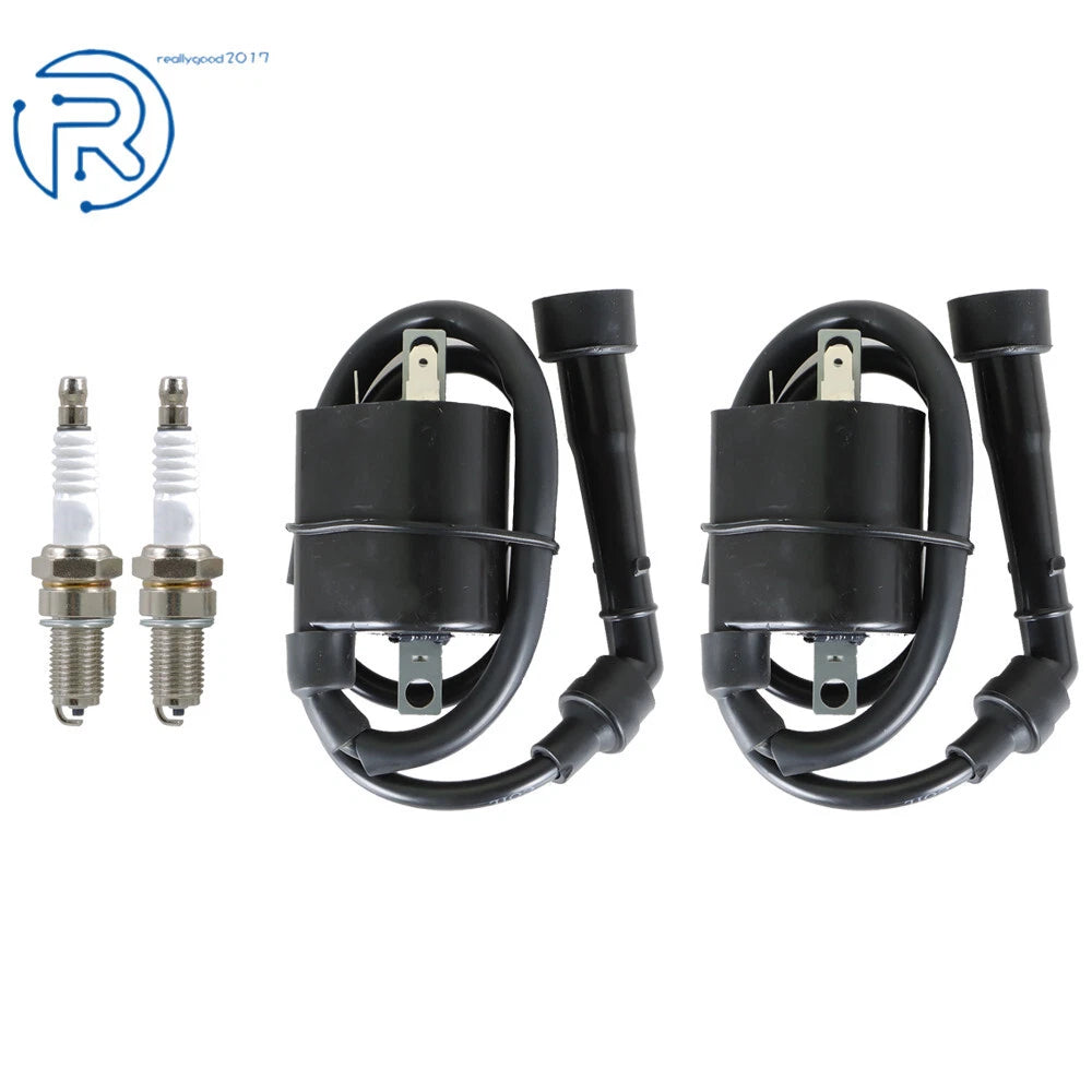 2X Ignition Coil & Spark Plug for Yamaha Virago 535 (1987–2000)