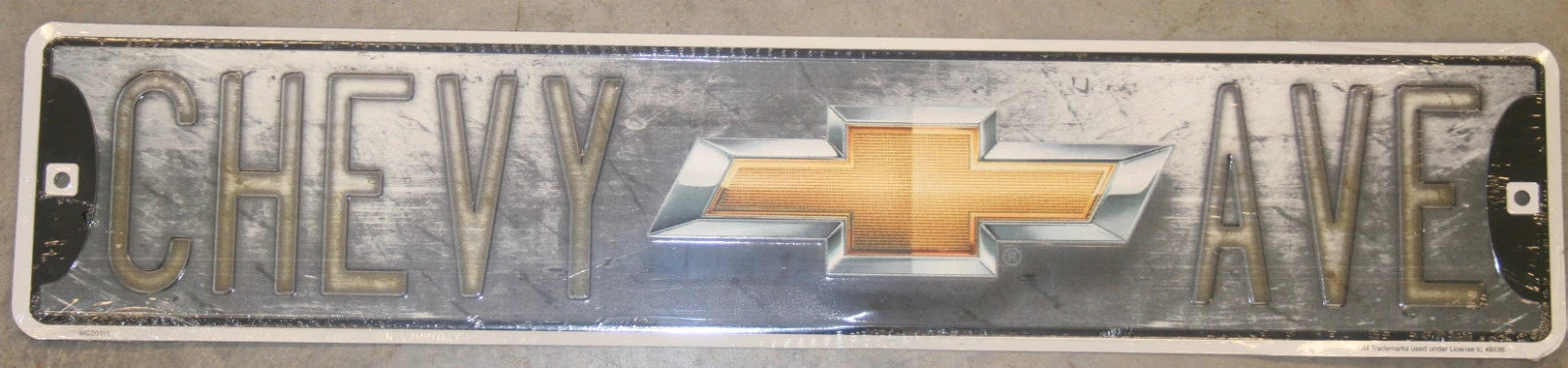 Chevy Drive Sign Tag Plate for Chevrolet (Black Diamondplate)