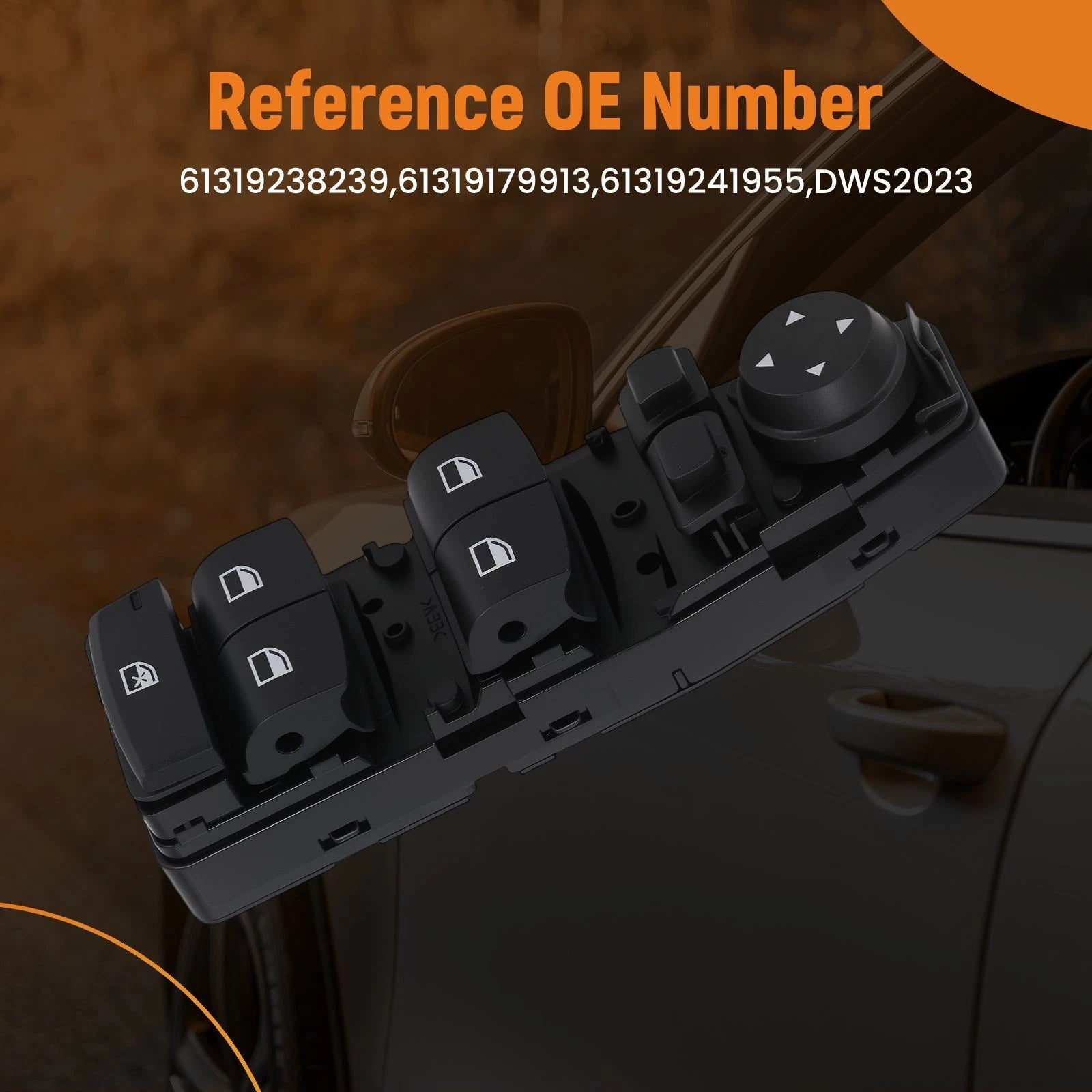 Master Window Switch for BMW 528i/535i/550i/M5 (2010–2016) 61319238239 6-Pin
