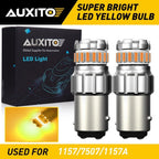 2X 1157 SMD LED Amber Turn Signal Parking DRL Light Bulbs for AUXITO